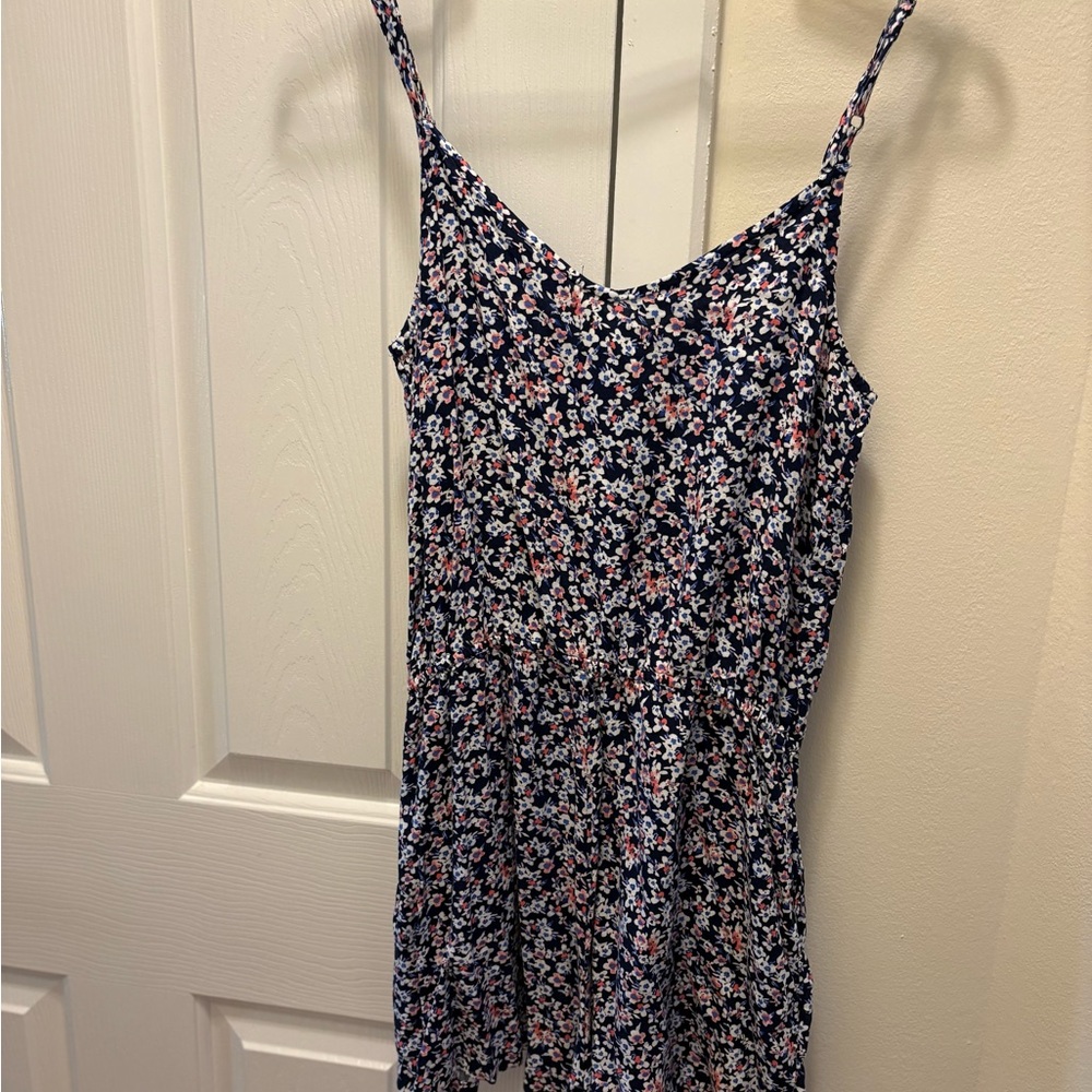 SO Navy Floral Button-Up Skort